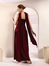 Strapless High Slit Dress