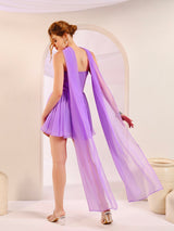 Lavender Strapless Mini Dress