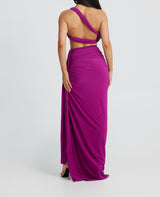 Scarlet Siren Draped Two-Piece Set(Purple)