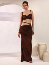 Espresso Brown Rope Details Co-ord Set