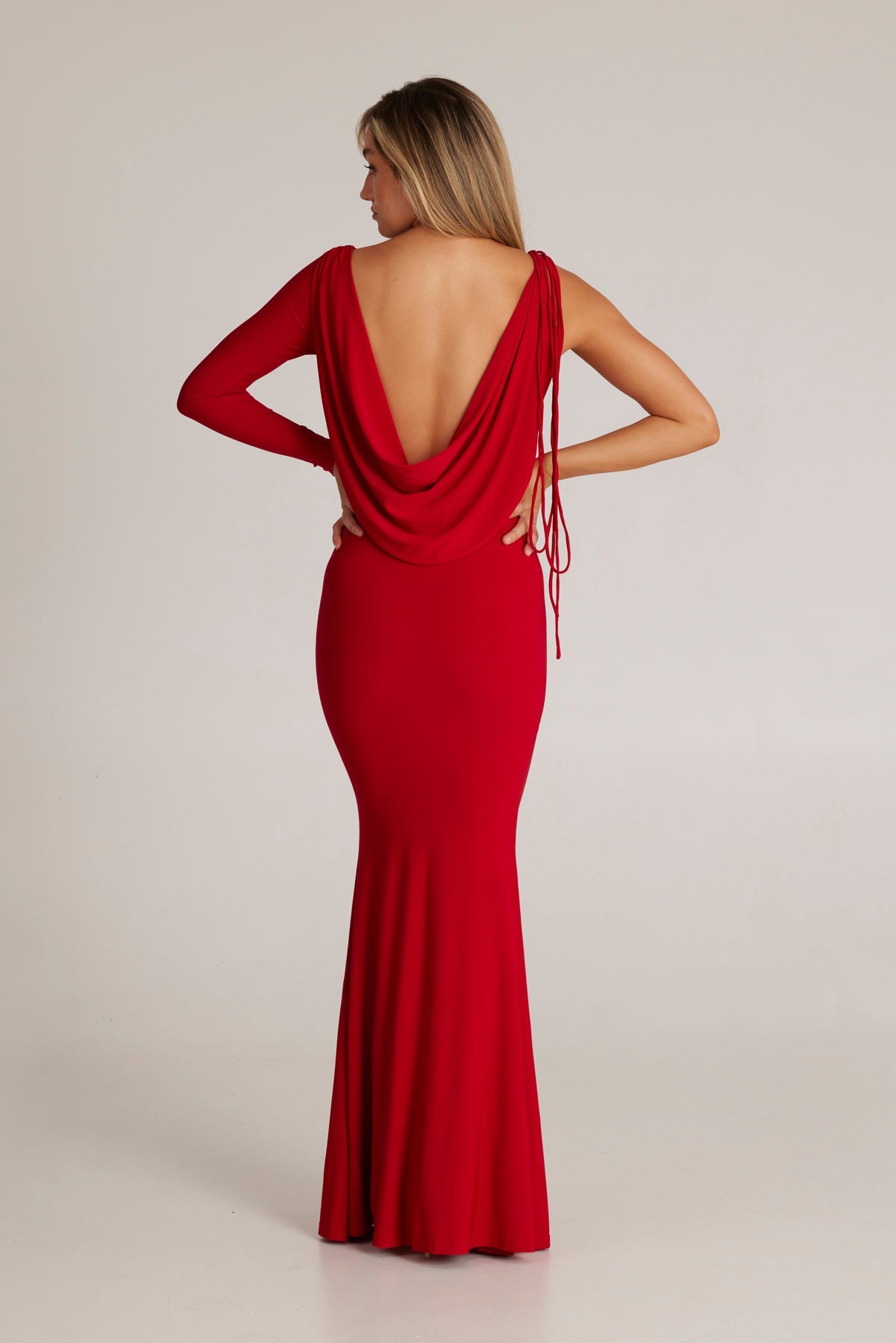 Cowl Neck Backless maxi dress