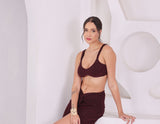 Wine Twist Shimmer Top