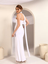 Wrap Around Neck Maxi Dress