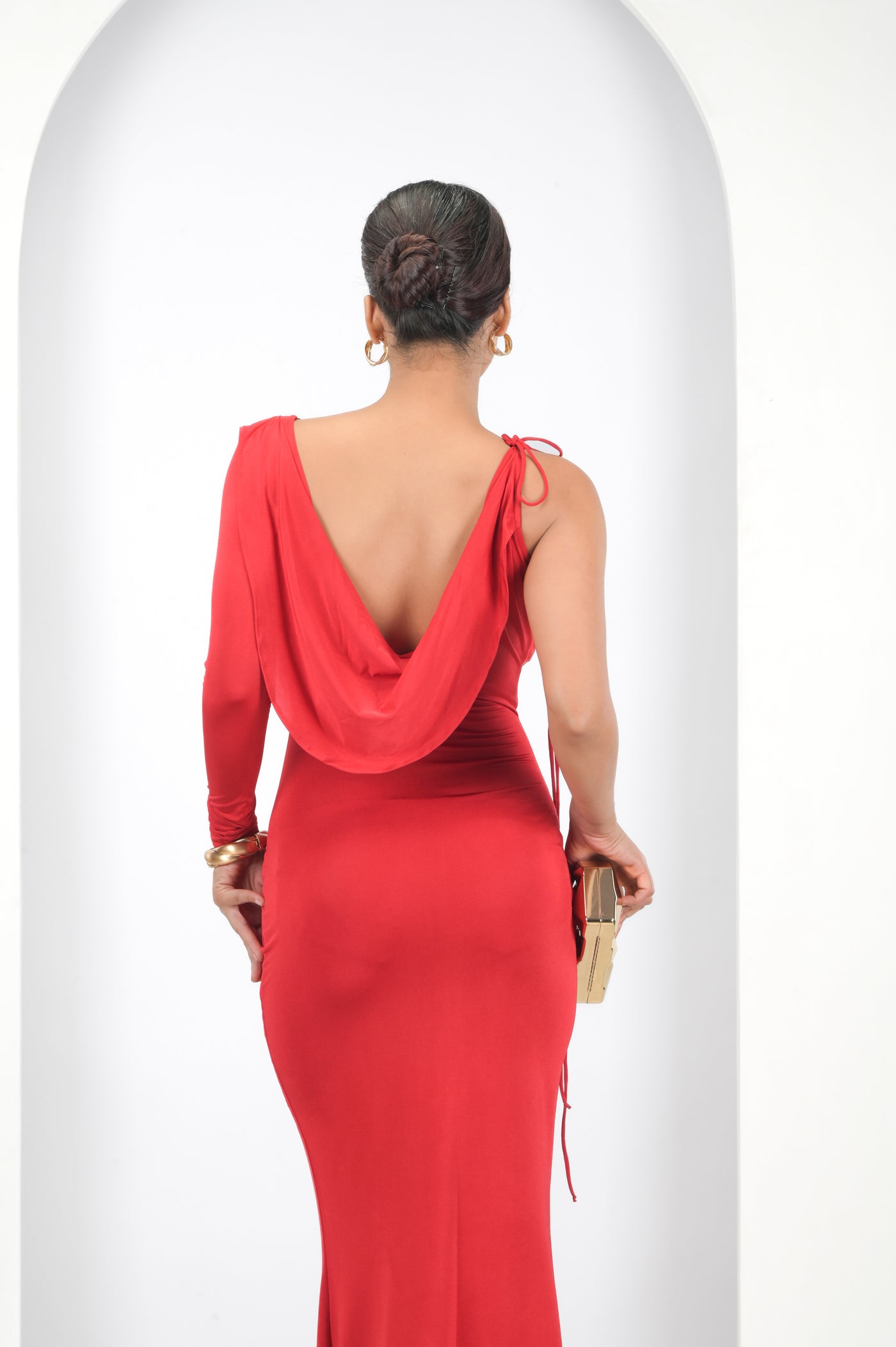 Cowl Neck Backless maxi dress