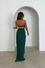 Emerald Enchantment Cutout Dress