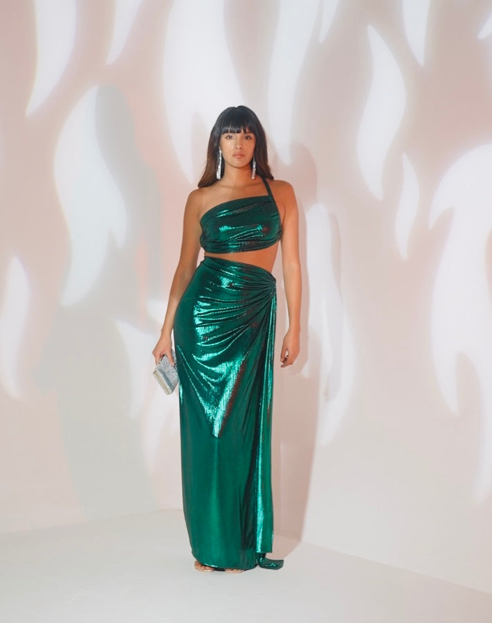 Green Goddess Gleam — premium party wear dress by Label Shalini