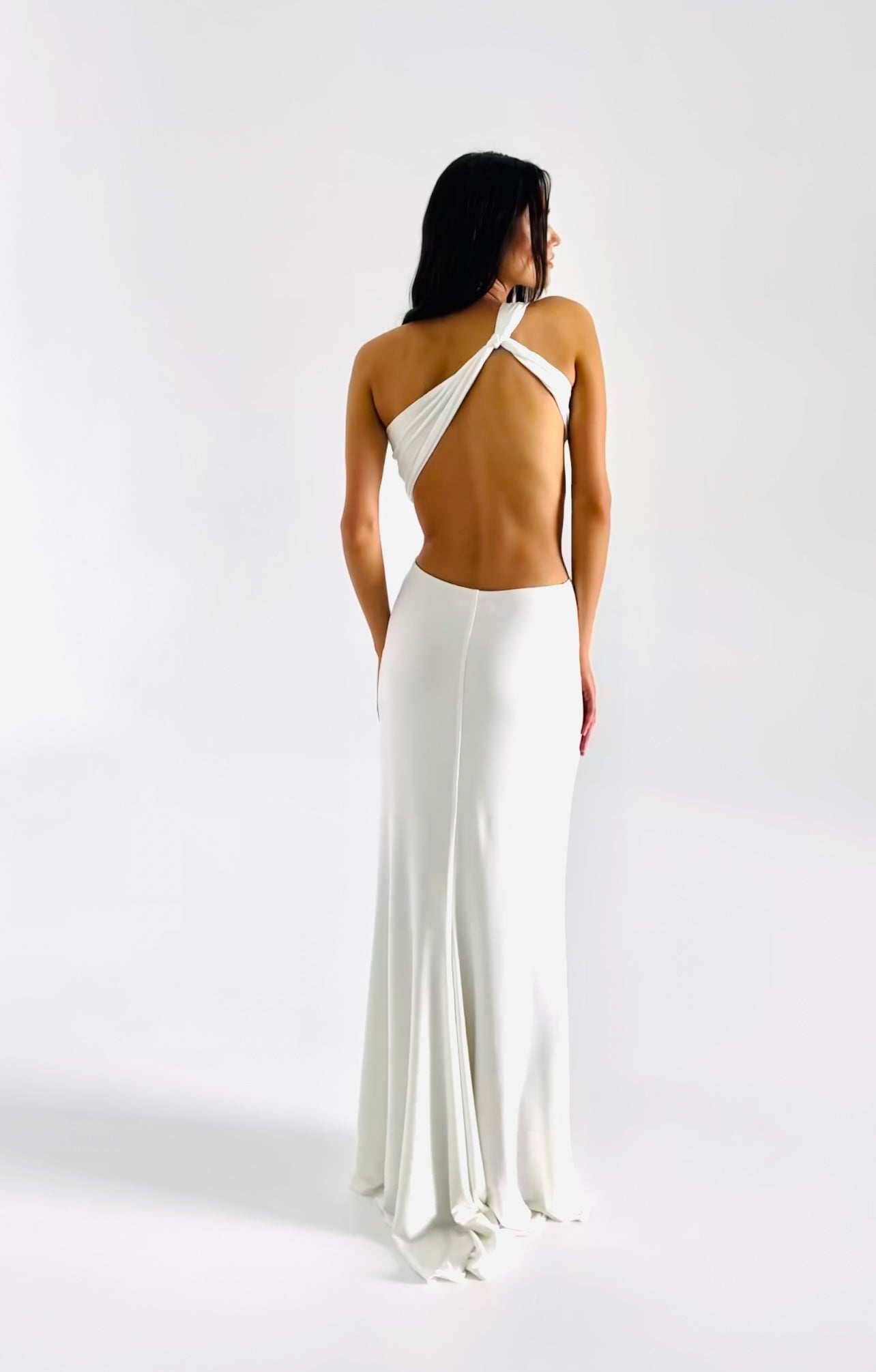 Cut out maxi dress with high slit