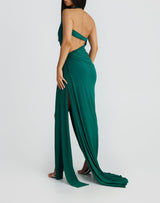 Emerald Enchantment Cutout Dress