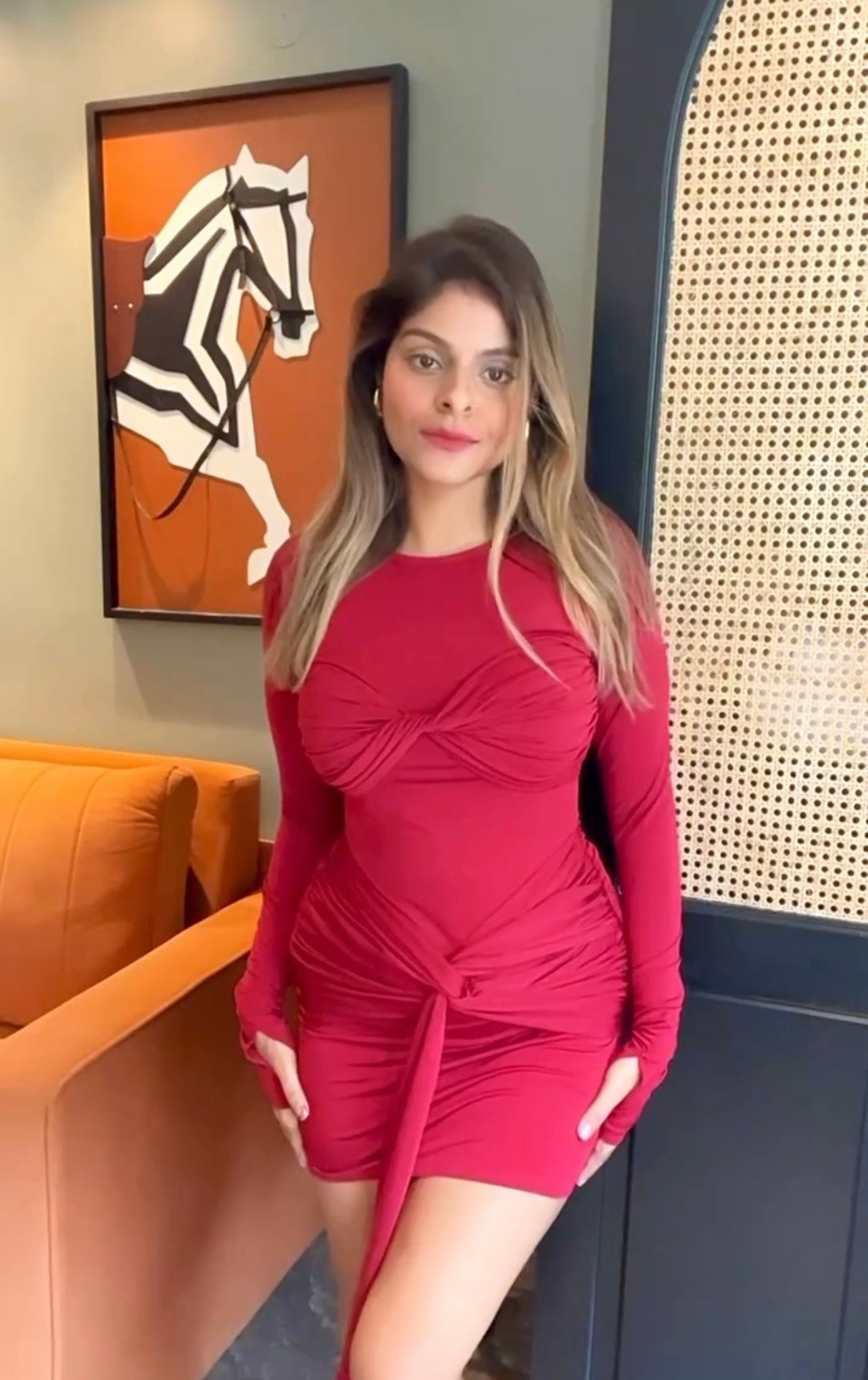 Ruched bodycon dress