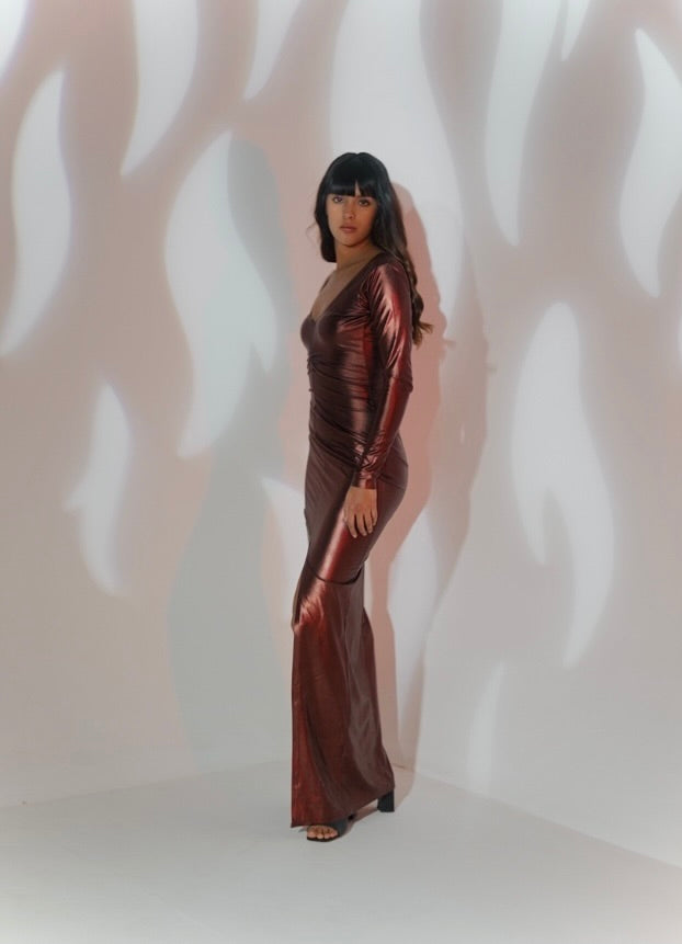 Radiant Copper Glamour — premium party wear dress by Label Shalini