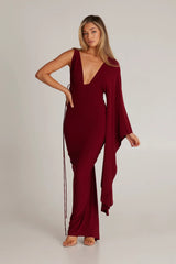 Backless one extended long sleeves Dress