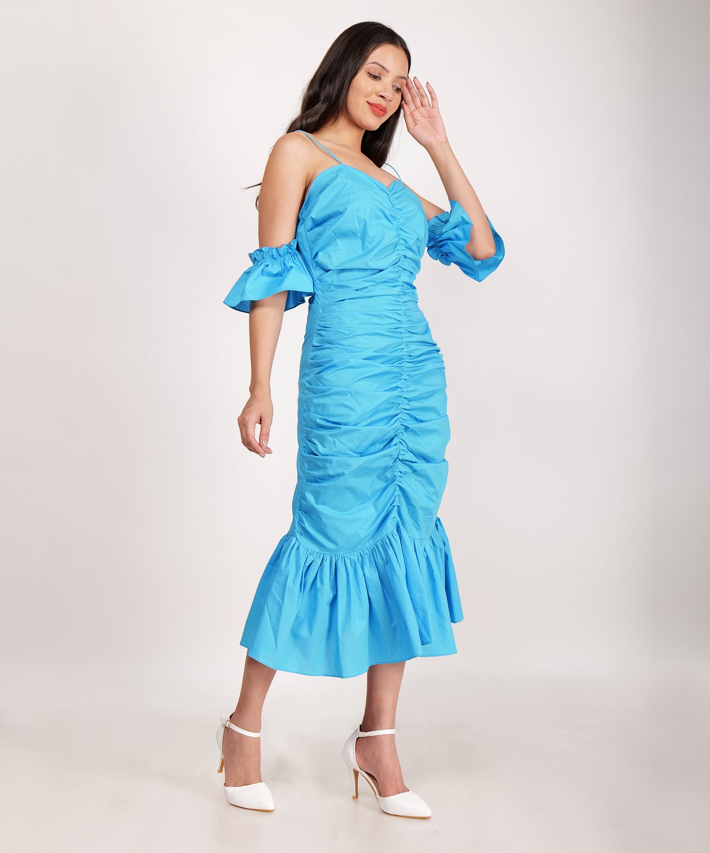 Aqua Blue Bodycon Dress — premium bodycon dress by Label Shalini