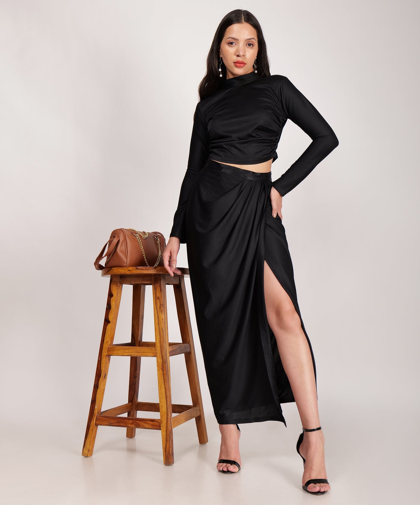 Black chowl set — premium co-ord set by Label Shalini