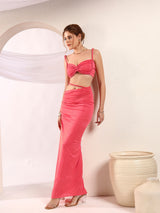 Orange Rope Bustier Top, shown with the matching bottom from the Orange Rope Detail Co-ord Set (sold separately)