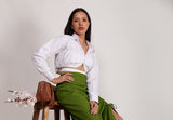 White Crop Shirt