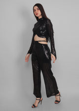 Black sequins co ord set