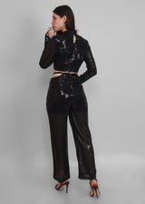 Black sequins co ord set